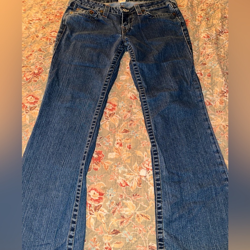 True Religion Low Rise Boot Cut Jeans 32